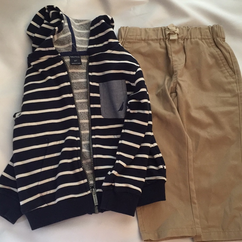Nautica 2 piece hoodie/pants baby boy toddler 2T